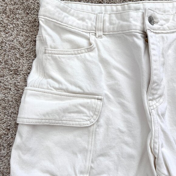 H & M Cargo Short - White - Cotton - Size 6 - Picture 4 of 6